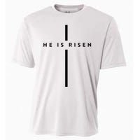 He Is Risen Cross Jesus Easter Day Christians Cooling Performance Crew T-Shirt