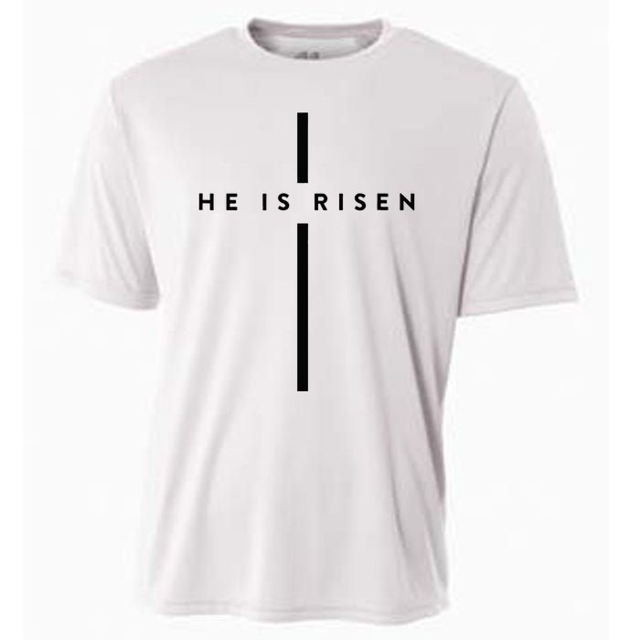 He Is Risen Cross Jesus Easter Day Christians Cooling Performance Crew T-Shirt