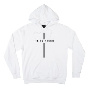 He Is Risen Cross Jesus Easter Day Christians Hoodie