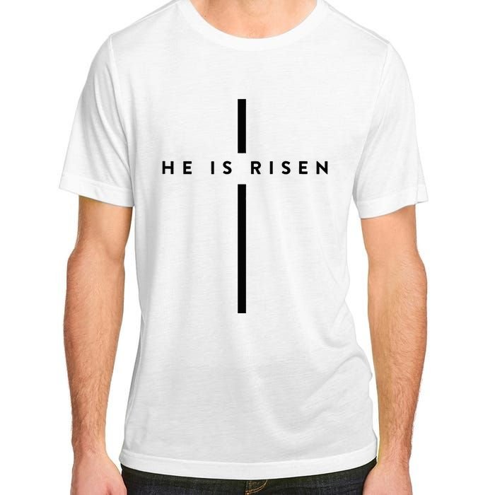 He Is Risen Cross Jesus Easter Day Christians Adult ChromaSoft Performance T-Shirt