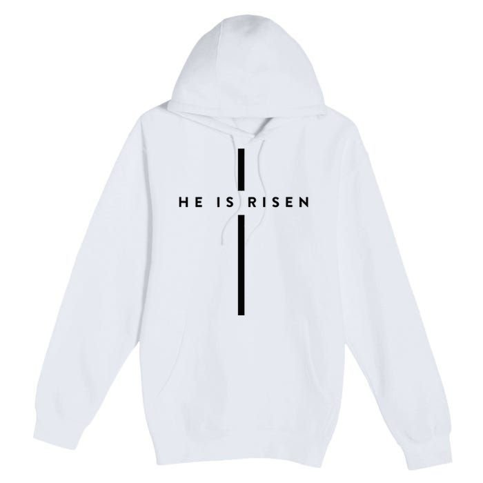 He Is Risen Cross Jesus Easter Day Christians Premium Pullover Hoodie