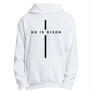 He Is Risen Cross Jesus Easter Day Christians Urban Pullover Hoodie