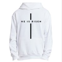 He Is Risen Cross Jesus Easter Day Christians Urban Pullover Hoodie