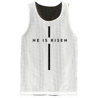 He Is Risen Cross Jesus Easter Day Christians Mesh Reversible Basketball Jersey Tank