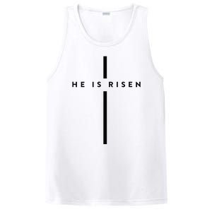 He Is Risen Cross Jesus Easter Day Christians PosiCharge Competitor Tank