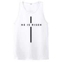 He Is Risen Cross Jesus Easter Day Christians PosiCharge Competitor Tank