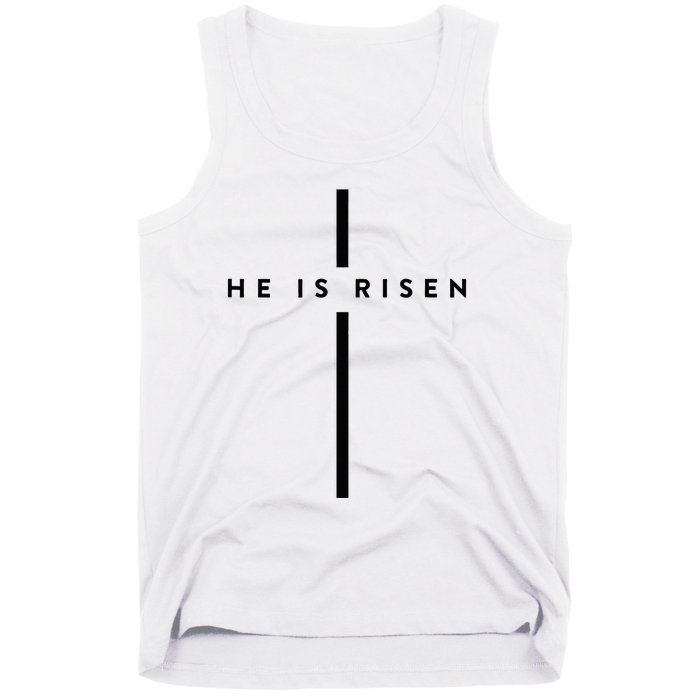 He Is Risen Cross Jesus Easter Day Christians Tank Top