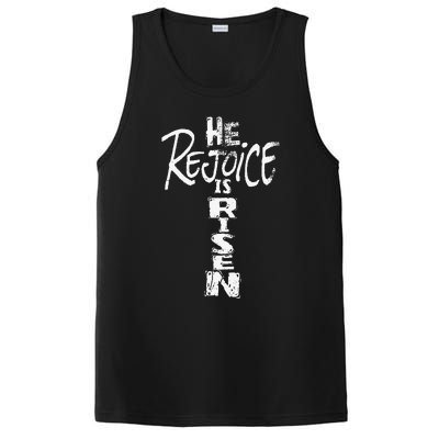 He Is Risen Rejoice Jesus Lives Easter Gifts PosiCharge Competitor Tank