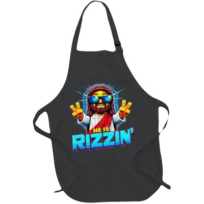 He Is Rizzen Jesus Has Rizzen Retro Christian Pixel Gaming Gift Apron