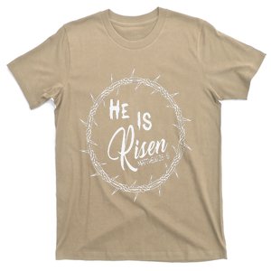 He Is Risen Womens Easter Christian Faith T-Shirt