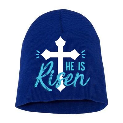 He Is Risen Inspirational Religious Holy Week Christian Gift Short Acrylic Beanie