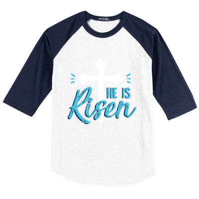 He Is Risen Inspirational Religious Holy Week Christian Gift Baseball Sleeve Shirt