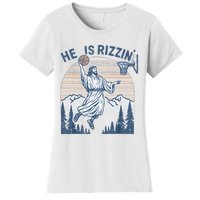 He Is Risen Rizzin Easter Jesus Christian Faith Basketball Women's T-Shirt