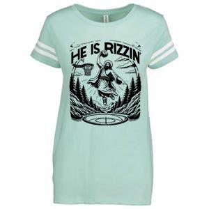 He Is Rizzin Funny Basketball Christian Religious Gift Enza Ladies Jersey Football T-Shirt