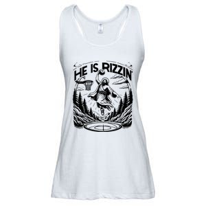 He Is Rizzin Funny Basketball Christian Religious Gift Ladies Essential Flowy Tank