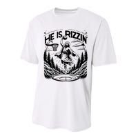 He Is Rizzin Funny Basketball Christian Religious Gift Performance Sprint T-Shirt