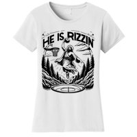 He Is Rizzin Funny Basketball Christian Religious Gift Women's T-Shirt