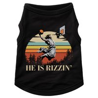 He Is Rizzin Jesus Playing Basketball Funny Easter Day Doggie Tank