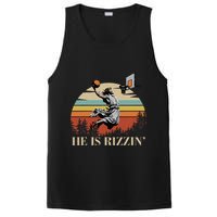 He Is Rizzin Jesus Playing Basketball Funny Easter Day PosiCharge Competitor Tank