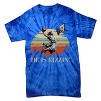 He Is Rizzin Jesus Playing Basketball Funny Easter Day Tie-Dye T-Shirt