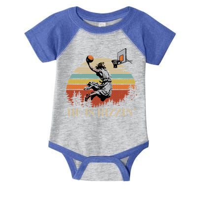 He Is Rizzin Jesus Playing Basketball Funny Easter Day Infant Baby Jersey Bodysuit