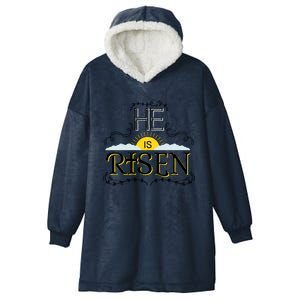 He Is Risen Resurrection Gift Jesus God Bible Cross Hoody Hooded Wearable Blanket