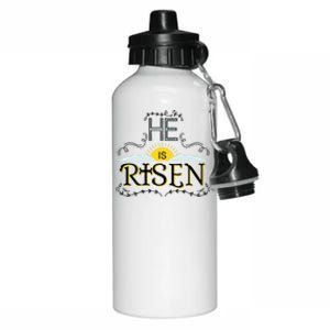 He Is Risen Resurrection Gift Jesus God Bible Cross Hoody Aluminum Water Bottle