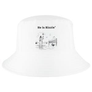 He Is Rizzin Jesus Playing Volleyball Funny Easter Cool Comfort Performance Bucket Hat