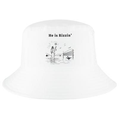 He Is Rizzin Jesus Playing Volleyball Funny Easter Cool Comfort Performance Bucket Hat