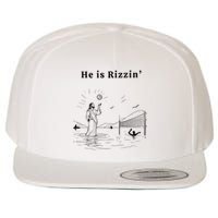 He Is Rizzin Jesus Playing Volleyball Funny Easter Wool Snapback Cap