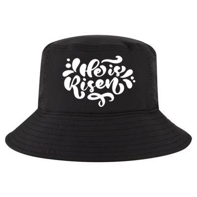 He Is Risen Easter Quote Cool Comfort Performance Bucket Hat