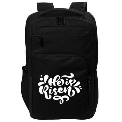 He Is Risen Easter Quote Impact Tech Backpack