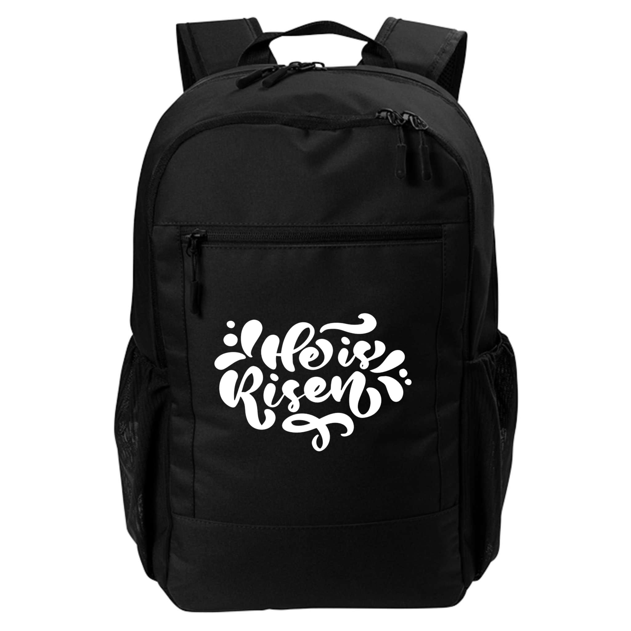He Is Risen Easter Quote Backpack
