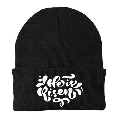 He Is Risen Easter Quote Beanie