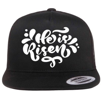He Is Risen Easter Quote Flatbill Hat