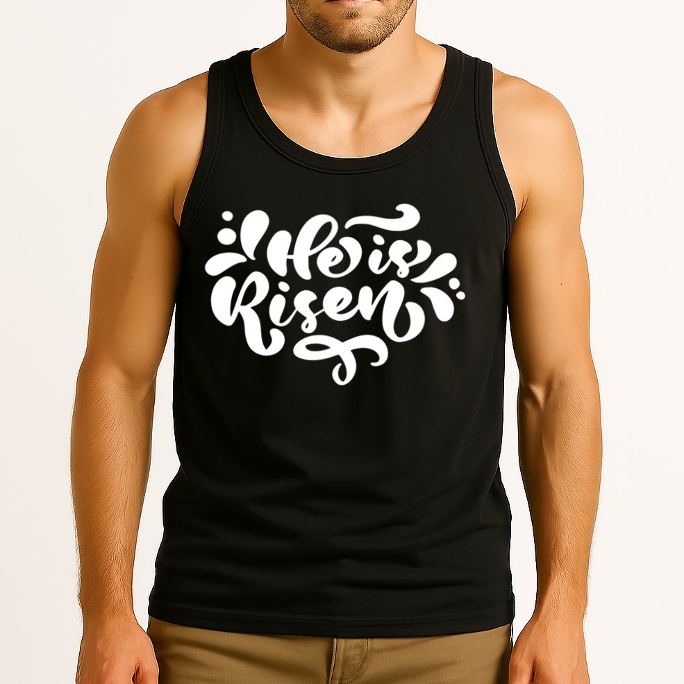 He Is Risen Easter Quote Tank Top
