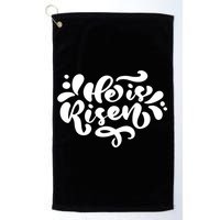 He Is Risen Easter Quote Golf Towel
