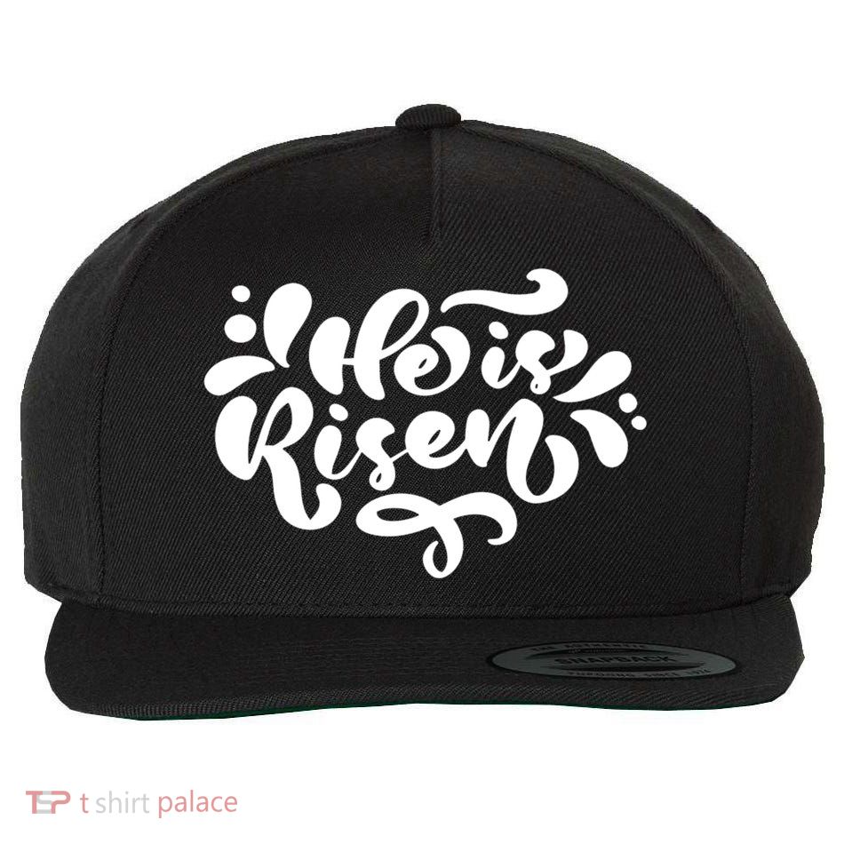 He Is Risen Easter Quote Wool Snapback Cap