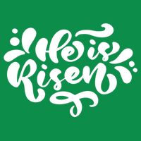 He Is Risen Easter Quote V-Neck T-Shirt
