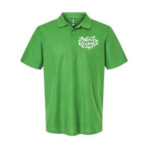 He Is Risen Easter Quote Softstyle Adult Sport Polo