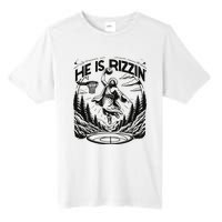 He Is Rizzin Funny Basketball Christian Religious Gift Tall Fusion ChromaSoft Performance T-Shirt