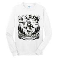 He Is Rizzin Funny Basketball Christian Religious Gift Tall Long Sleeve T-Shirt