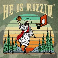 He Is Rizzin Funny Basketball Easter Christian Religious Legacy Tie Dye Trucker Hat