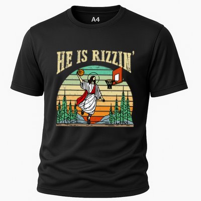 He Is Rizzin Funny Basketball Easter Christian Religious Performance Shirt
