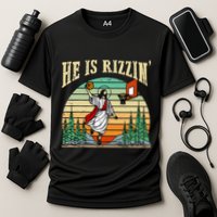 He Is Rizzin Funny Basketball Easter Christian Religious Performance Shirt