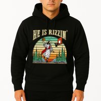 He Is Rizzin Funny Basketball Easter Christian Religious Hoodie