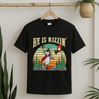 He Is Rizzin Funny Basketball Easter Christian Religious T-Shirt