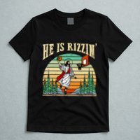 He Is Rizzin Funny Basketball Easter Christian Religious T-Shirt