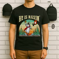 He Is Rizzin Funny Basketball Easter Christian Religious T-Shirt