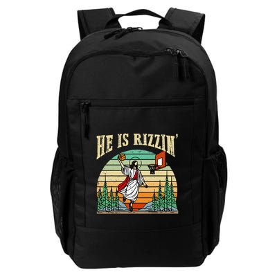 He Is Rizzin Funny Basketball Easter Christian Religious Backpack
